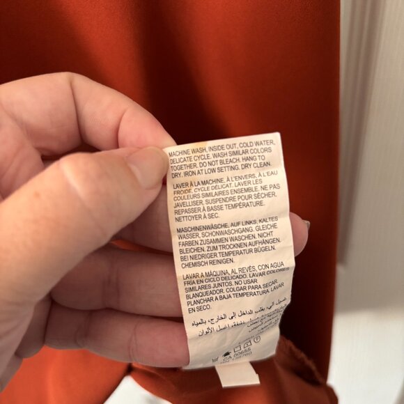 Double Layer Rust Sleeveless Blouse - Picture 5 of 5